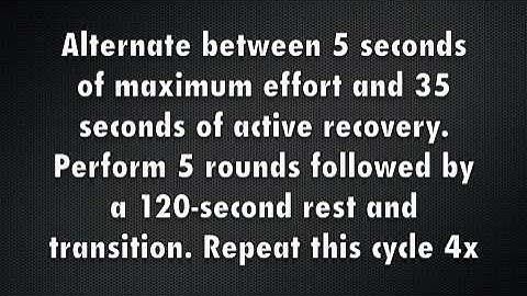 5-35 Linear Acceleration Speed Training