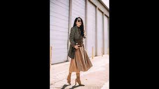 long skirt with blazer outfits inspiration #skirt #blazers #outfit #trending #inspiration