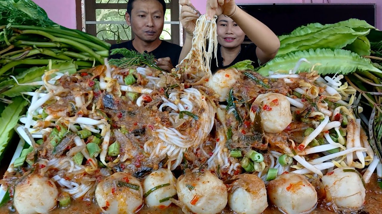 ขนมจีนน้ำยาป่าลูกชิ้นปลาเด้งๆหอมนัวแกล้มผักหลายๆแซ่บคักจ้า|28 พฤศจิกายน 2025