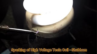 Sparking of High Voltage tesla coil | Shubham | NITG | Ss Tech Lab