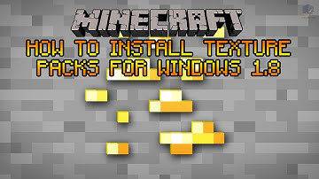 How to install Texture packs/ Resource packs in minecraft 1.8 (Windows 8.1)