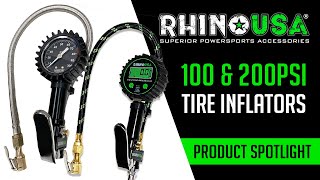Rhino USA 100 & 200PSI Tire Inflator Gauges | Product Spotlight