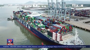 Siêu tàu container CMA CGM MARCO POLO cập Cảng CMIT