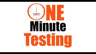 One minute Testing Agile Test Pyramid