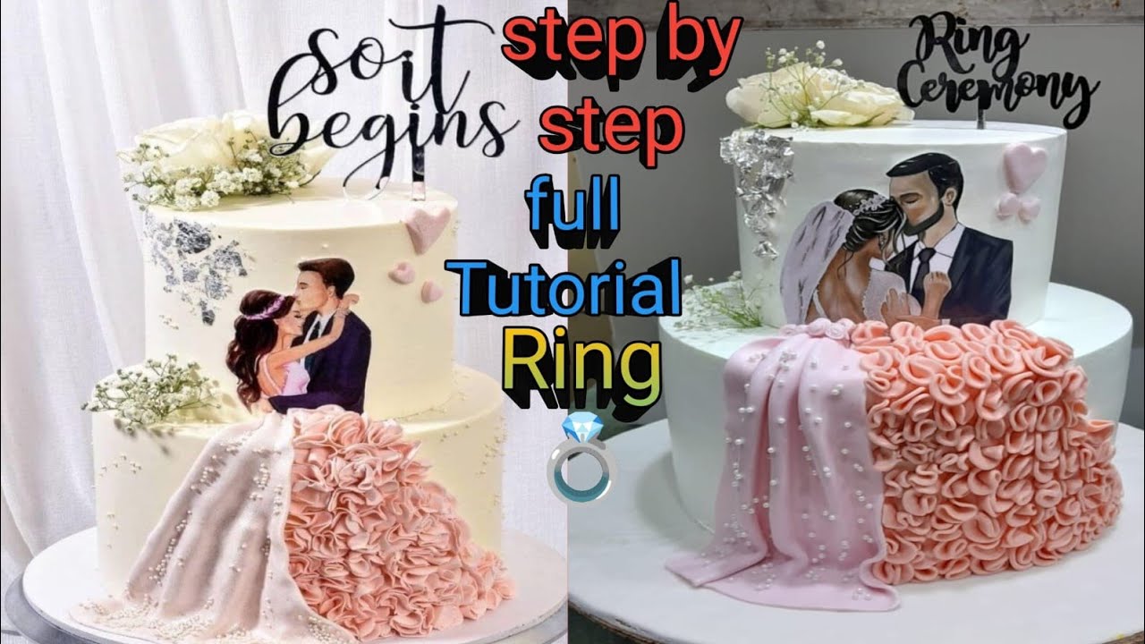 Top 20+Engagement cake ideas/stylish engagement ideas for couples/Ring cake  designs. - YouTube