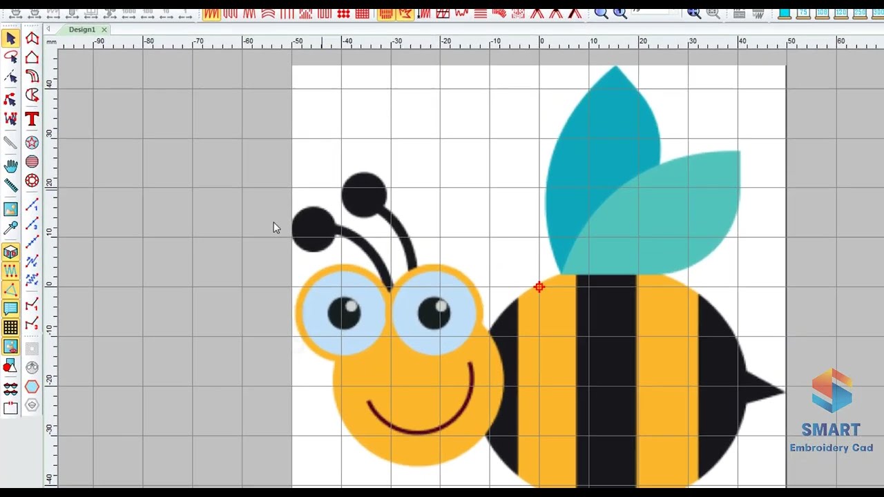 2. Smartemb embroidery digitalizing training video: pattern making process.