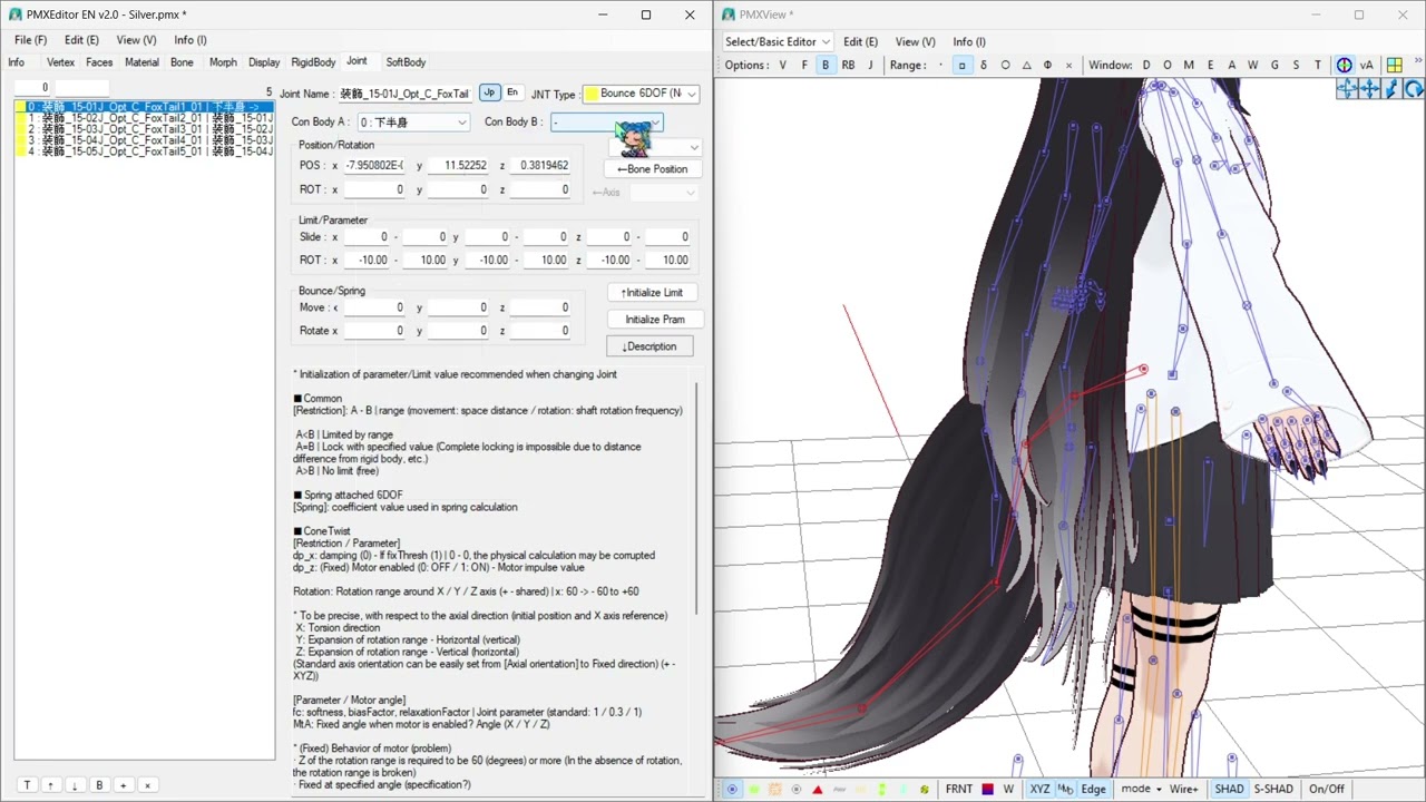 MMD PMX Doggo tail rigging