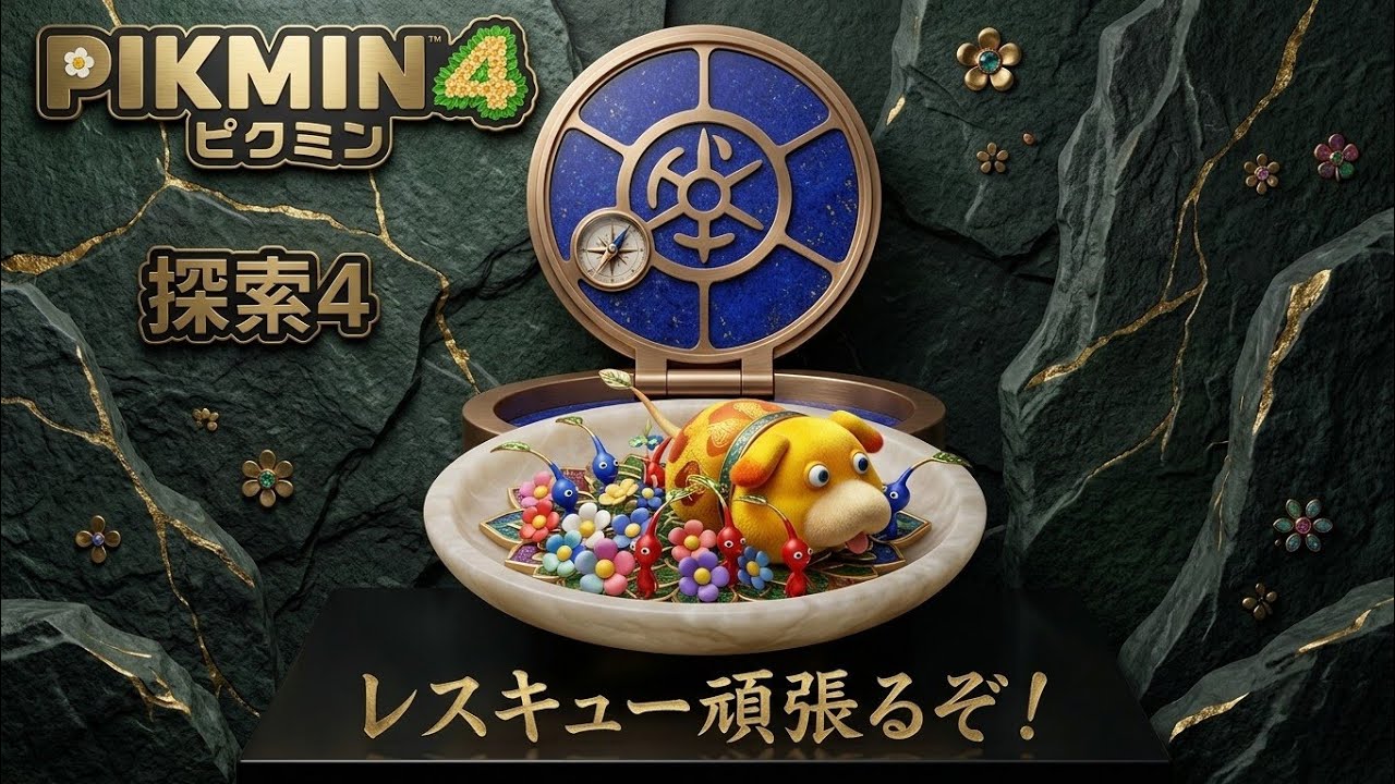 ひだまりの庭で地下探索！【ピクミン4探索4】ディンゴとダルメッシュとフレーヌ救助！