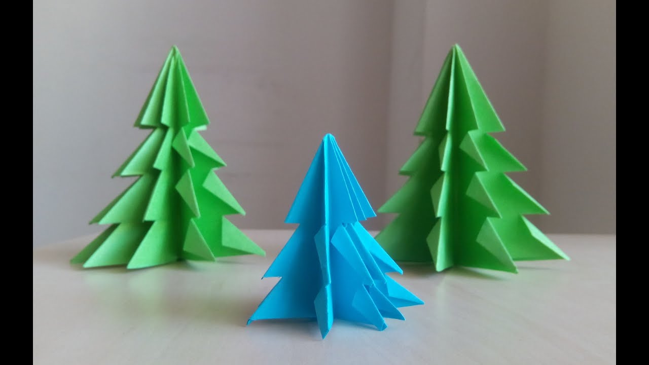 3d Paper Christmas Tree How To Make A 3d Paper Xmas Tree Diy Tutorial 2015