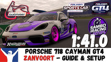 iRacing Porsche GT4 Zandvoort Guide - 1:41.0 Porsche Cayman Zandvoort Track Guide & Setup