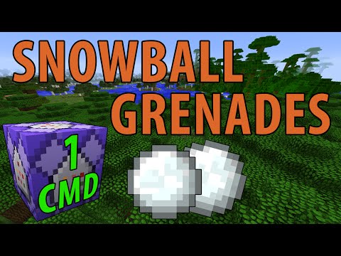 Snowball Grenades in Minecraft (One Command Block 