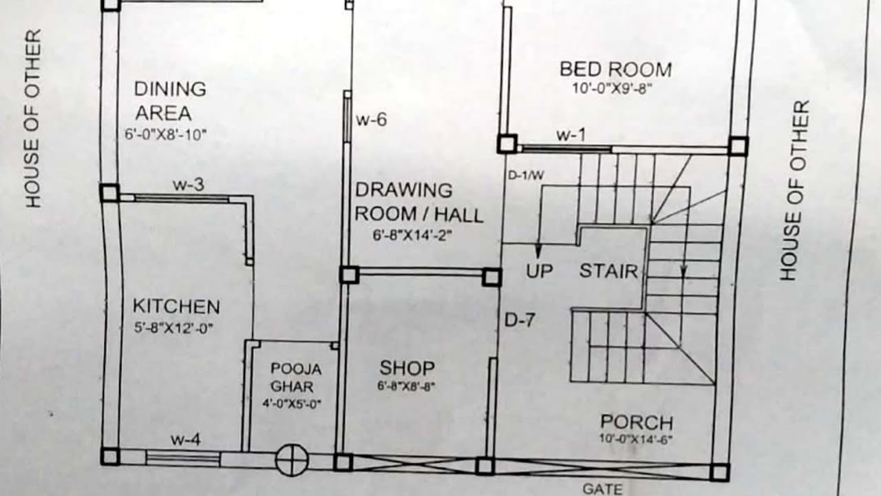 25 x 35 latest house plan design with 2 bedroom and shop