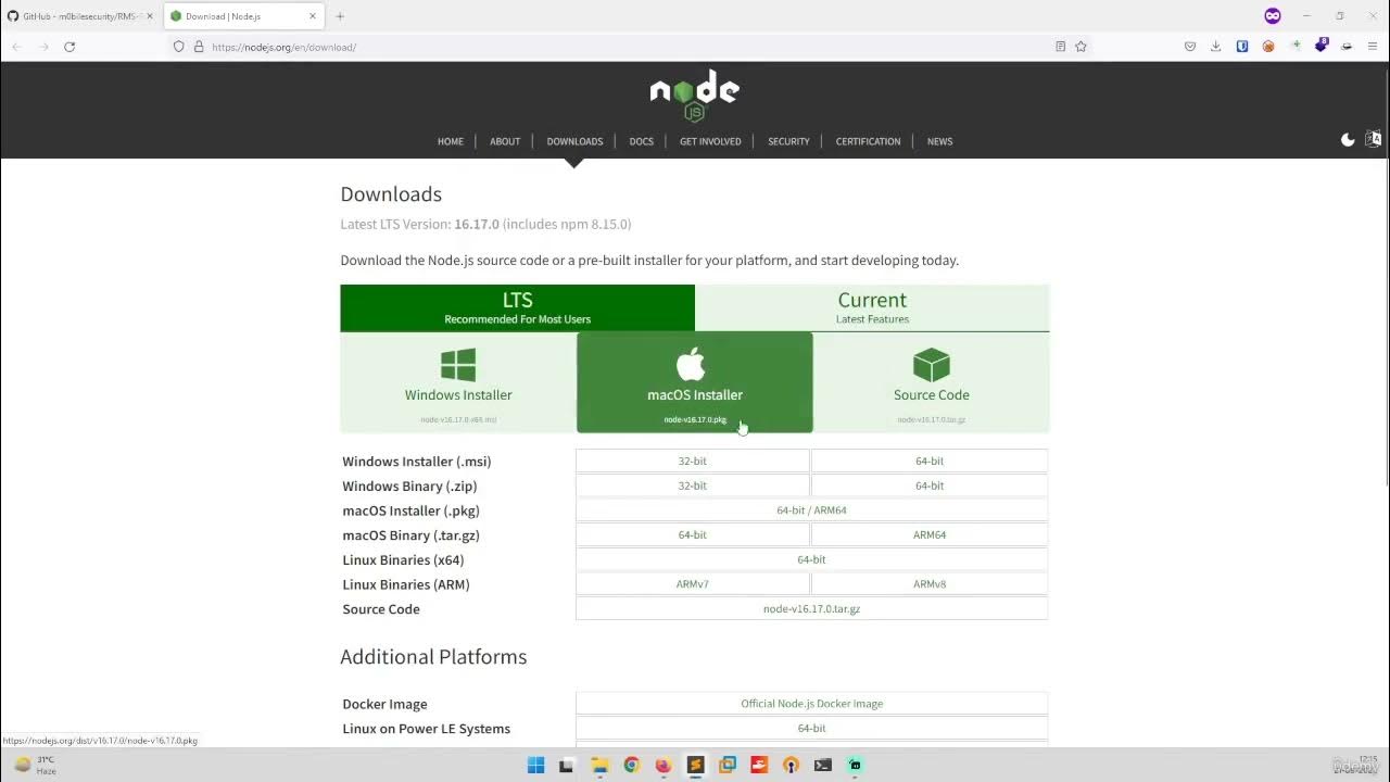 Node macos. Node js install.