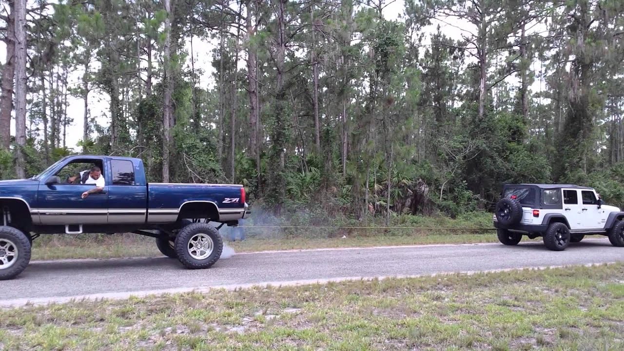 Chevy 1500hd vs jeep wrangler - YouTube
