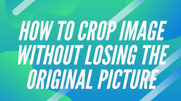 How to crop an image in Photoshop | Without deleting the original picture !