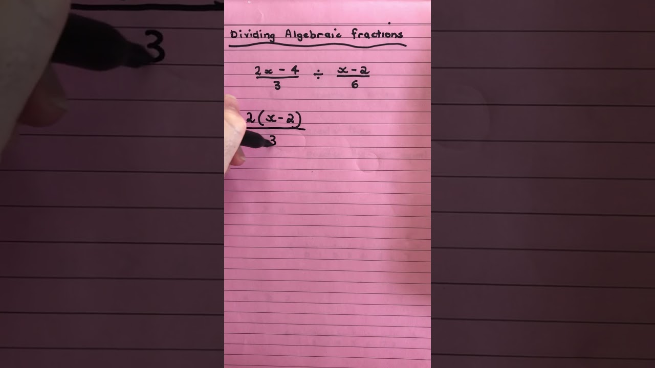 How To Divide Algebraic Fractions YouTube How To Divide Algebraic Fractions YouTube