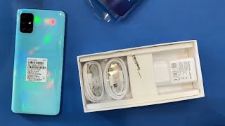 Samsung Galaxy A51 Prism Crush Blue Unboxing