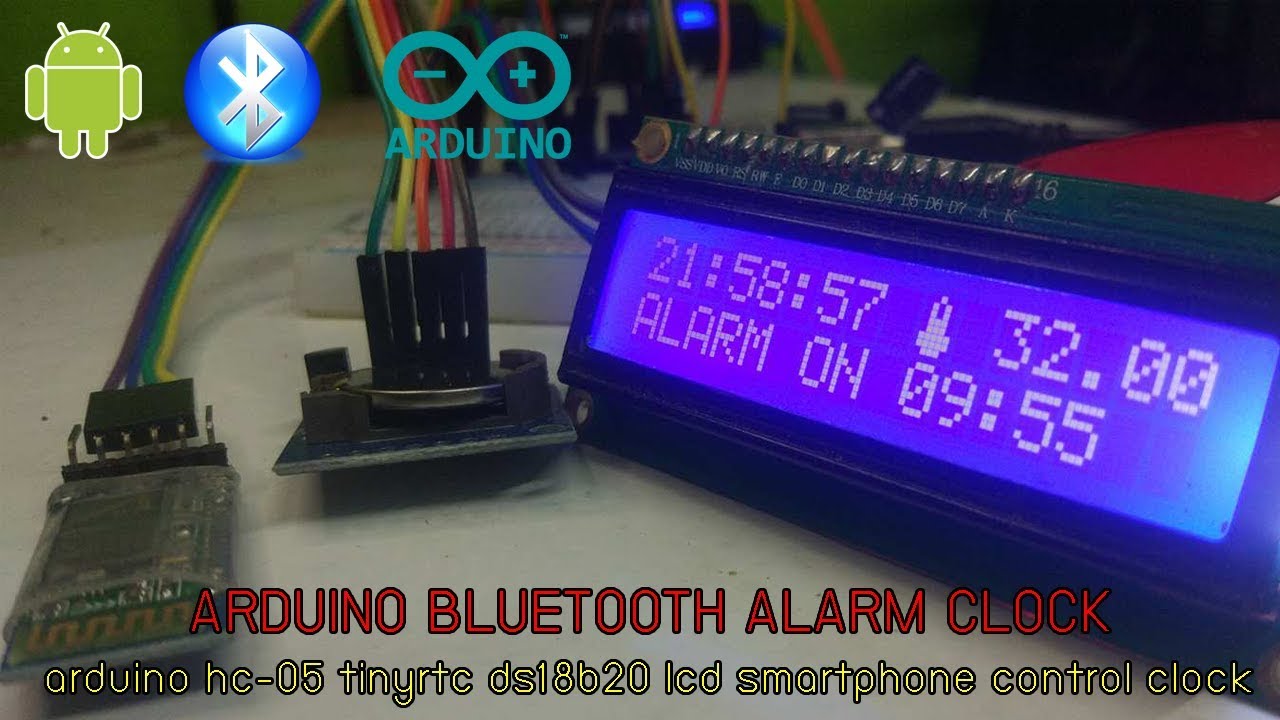 โค๊ดนาฬิกา  New  วิธีการทำพร้อมโค๊ดนาฬิกาบลูทูธ arduino alarm clock bluetooth smartphone    control