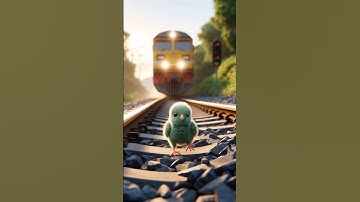 The Parrot makes a Nest on Train Tracks🦜😭 | Heart Touching Emotional Story #shorts #ai #parrot #nest