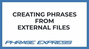 Creating phrases from external data files