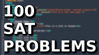 Python: 100 SAT Problems in 10 Minutes