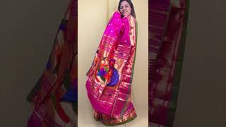 Pure silk paithani handloom saree | paithani saree online luxurionworld