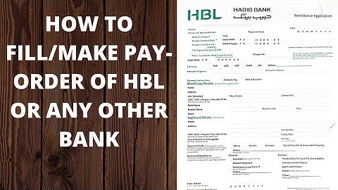 HOW TO FILL PAYORDER OF ANY BANK AND WHAT IS PAYORDER
