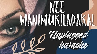 Video thumbnail of "Nee manimukilaadakal - Vellithira | karaoke with lyrics | unplugged | Sebin Xavier"