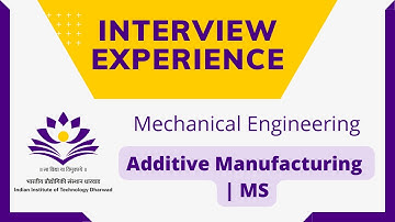 Interview Experience IIT Dharwad | ME | Additive Manufacturing  | MS | Interview Guidance