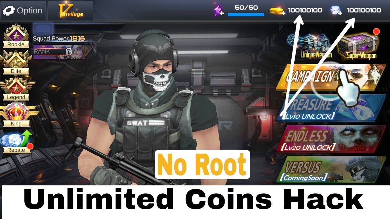 Gun War Mod Apk Unlimited Gold And Diamond No Root 