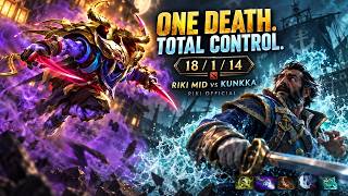 Riki Mid vs Kunkka — 18 Kills. Only ONE Death! | Dota 2