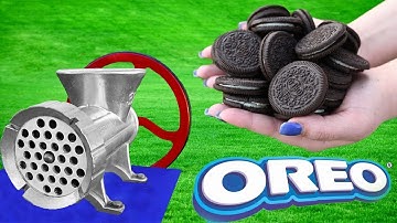 EXPERIMENT COLORFUL OREO VS MEAT GRINDER NEW VIDEO