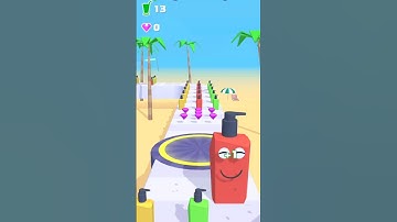 Juice run game||Red vs green vs yellow bottle. #shorts