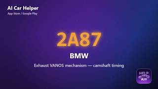 BMW 2A87 Error Code Explained | Exhaust VANOS mechanism camshaft timing