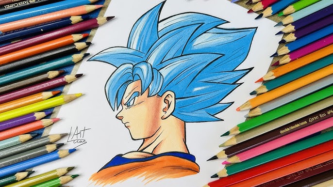 Goku super sayajin deus super sayajin - Desenho de perfect_gaei - Gartic