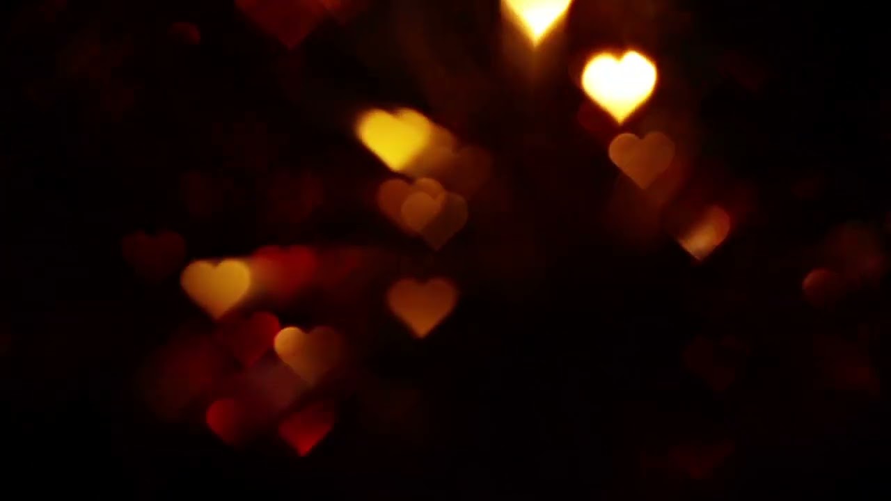 Black Screen Heart Particles Template, Heart overlays for editing, Free Wedding Templates LOVE