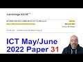 2022 june paper 31 cambridge 0417 ict igcse