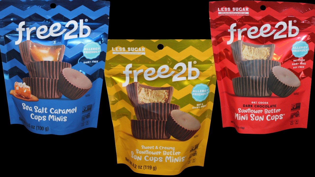 Free2b Sea Salt Caramel Cups, Sweet & Creamy Sunflower Butter