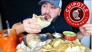 *NEW! Chipotle Chicken (Pollo Asada) Burritos MUKBANG EATING SHOW