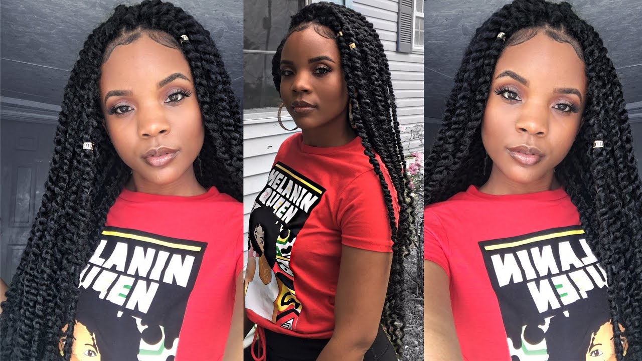 HowTo install crochet braids using Janet Collection Passion Twist + review|4c hair| kadreanna shakay