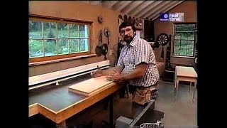 In this woodworking tutorial video I replace a round laminate kitchen table with a square solid walnut table that has a drop leaf on 