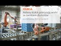 Des robots kuka palettisent des sacs de litire pour chat  lusine de certech