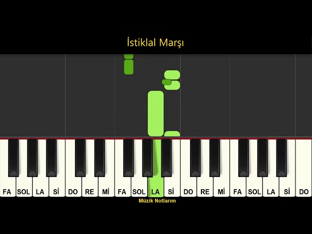 İstiklal Marşı Melodika Org Notaları class=