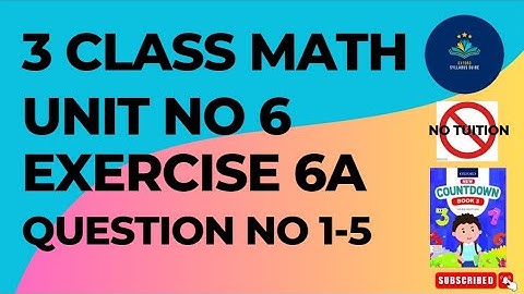 Oxford Countdown Book Class 3 Geometry Ex:6a Q:1-5 | Class Math Unit 6 Exercise 6A Q No 1-5