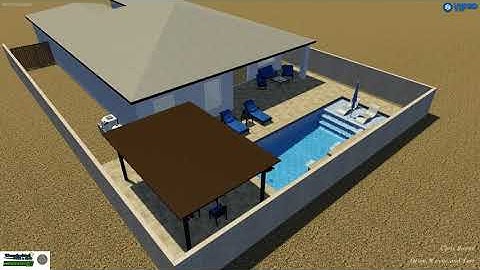 Olson BAckyard Oasis Final Rendition- Thunderbird Pools and Spas- ThunderScapes