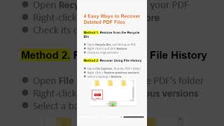 Recover Deleted Pdf Files In Windows 10 4 Easy Methods
