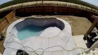 Pool build time-lapse - Final finish and filling