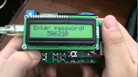Password panel for Arduino and Phi-1 or Phi-2 shield