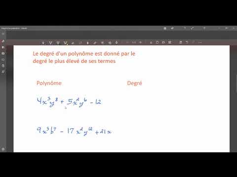 Vidéo: Comment Déterminer Le Degré D'un Polynôme