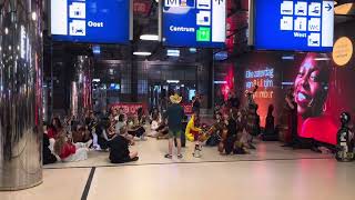 Symphonic Orchestra Ricciotti pop-up concert @ Amsterdam Central Station during PRIDE